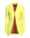 Dsquared2 Woman Blazer Yellow Size 4 Polyester, Polyurethane, Polyamide In Yellow