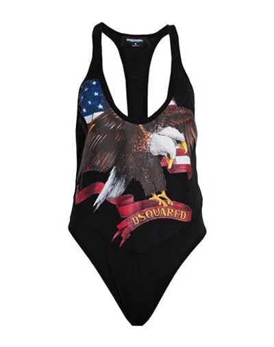 Dsquared2 Woman Bodysuit Black Size S Cotton