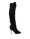Dsquared2 Woman Knee Boots Black Size 6 Soft Leather In Black