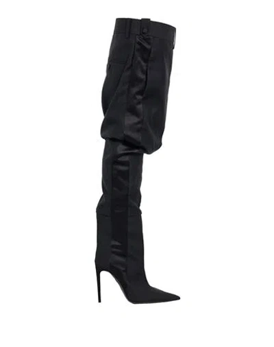Dsquared2 Woman Boot Black Size 7.5 Textile Fibers