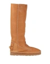 Dsquared2 Woman Knee Boots Camel Size 6 Lambskin In Beige