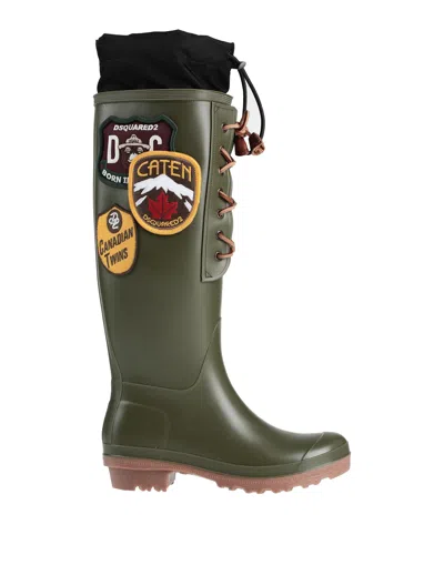 Dsquared2 Knee Boots In Green
