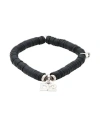 Dsquared2 Man Bracelet Black Size - Rubber, Tin Alloy, Brass In Black
