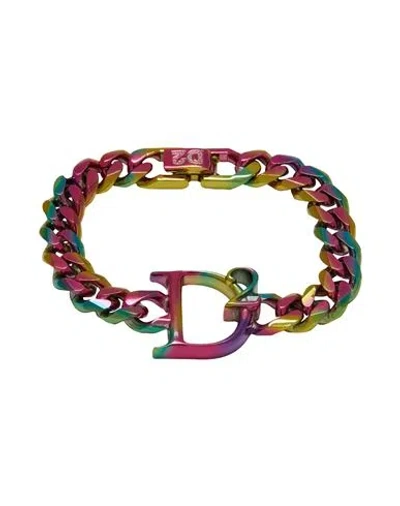 Dsquared2 Woman Bracelet Fuchsia Size L Metal In Pink