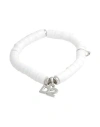 Dsquared2 Man Bracelet White Size - Rubber, Tin Alloy, Brass