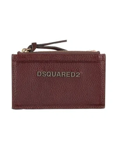 Dsquared2 Woman Cardholder Chocolate Brown Size Onesize Cow Leather