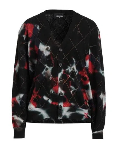 Dsquared2 Woman Cardigan Black Size Xs Wool, Cotton