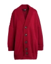 Dsquared2 Woman Cardigan Burgundy Size L Wool In Red