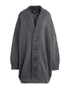 Dsquared2 Woman Cardigan Grey Size M Wool In Gray