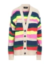 Dsquared2 Striped Brushed Cardigan In White