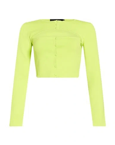 Dsquared2 Woman Cardigan Lime Green Size M Viscose, Polyester In Multi