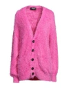 Dsquared2 Woman Cardigan Magenta Size L Polyamide In Magenta