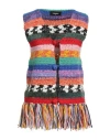Dsquared2 Striped Knitted Waistcoat In Red