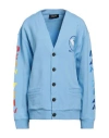 Dsquared2 Woman Cardigan Sky Blue Size Xs Cotton, Elastane In Blue
