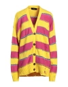 Dsquared2 Distressed Oversized Knit Cardigan In Yellow