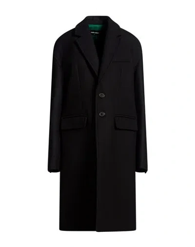 Dsquared2 Woman Coat Black Size 10 Virgin Wool, Polyamide