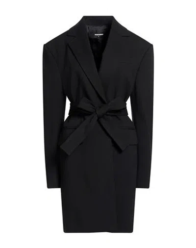 Dsquared2 Woman Coat Black Size S Viscose, Polyamide, Elastane