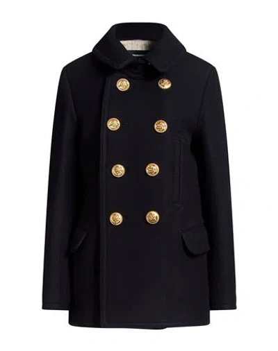 Dsquared2 Woman Coat Blue Size 4 Wool