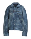 Dsquared2 Woman Coat Blue Size 8 Viscose, Polyester, Cotton In Blue