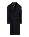 Dsquared2 Woman Coat Midnight Blue Size 10 Wool, Polyamide