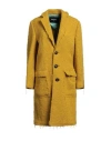 Dsquared2 Woman Coat Marigold Size 2 Virgin Wool, Polyamide In Yellow