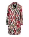 Dsquared2 Woman Coat Red Size 8 Acrylic, Polyester In Red
