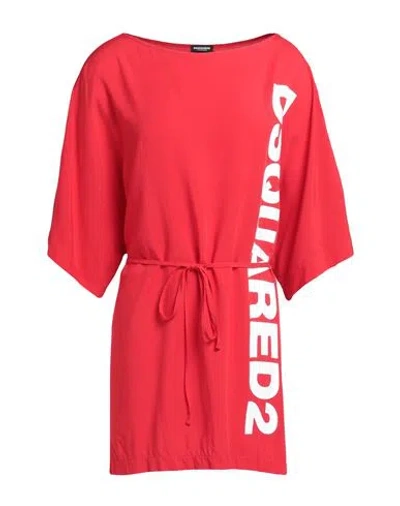 Dsquared2 Woman Cover-up Red Size M Viscose