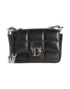 Dsquared2 Logo-plaque Quilted Shoulder Bag Woman Cross-body Bag Black Size - Leather In Black