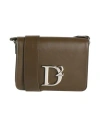 Dsquared2 Logo-plaque Leather Crossbody Bag In Green