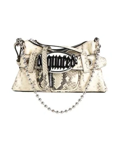 Dsquared2 Woman Cross-body Bag Ivory Size - Calfskin In White