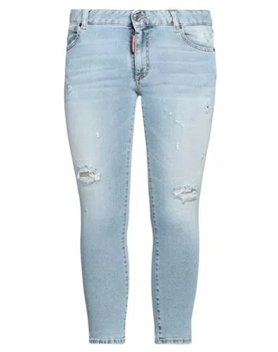 Dsquared2 Woman Jeans Blue Size 2 Cotton, Elastane