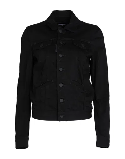 Dsquared2 Denim Outerwear In Black