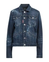 Dsquared2 Icon-print Detail Denim Jacket In Blue