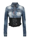 Dsquared2 Woman Denim Outerwear Blue Size 10 Cotton, Elastane, Polyester In Blue