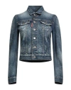 Dsquared2 Woman Denim Outerwear Blue Size 4 Cotton In Blue
