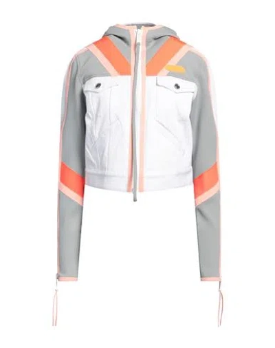 Dsquared2 Woman Denim Outerwear Off White Size 6 Cotton, Elastane, Polyamide, Polyurethane