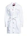 Dsquared2 Woman Denim Outerwear Off White Size 6 Cotton, Elastomultiester, Elastane, Polyester