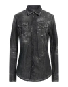 Dsquared2 Woman Denim Shirt Black Size 10 Cotton In Black
