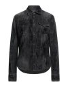 Dsquared2 Woman Denim Shirt Black Size 2 Cotton In Black