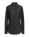 Dsquared2 Woman Denim Shirt Black Size 2 Cotton In Black