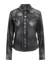 Dsquared2 Woman Denim Shirt Black Size 2 Cotton In Black