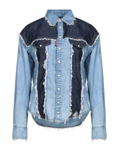 Dsquared2 Denim Shirts In Blue