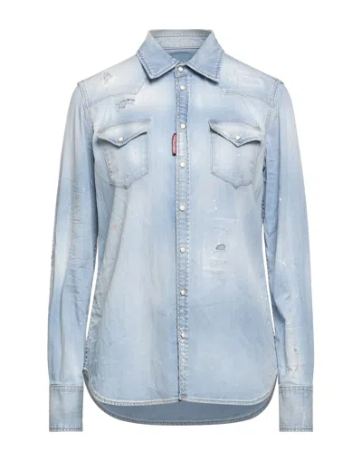 Dsquared2 Denim Shirts In Blue