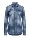 Dsquared2 Denim Shirts In Blue
