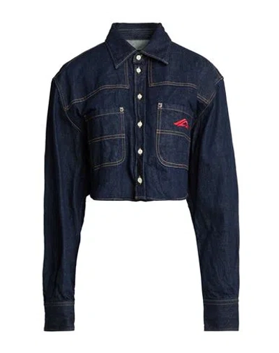 Dsquared2 Woman Denim Shirt Blue Size 4 Cotton