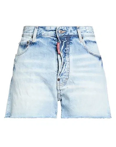 Dsquared2 Woman Denim Shorts Blue Size 0 Cotton
