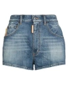 Dsquared2 Pac-man Denim Shorts With Contrasting Details In Blue