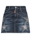 Dsquared2 Woman Denim Skirt Blue Size 10 Cotton, Elastane In Blue