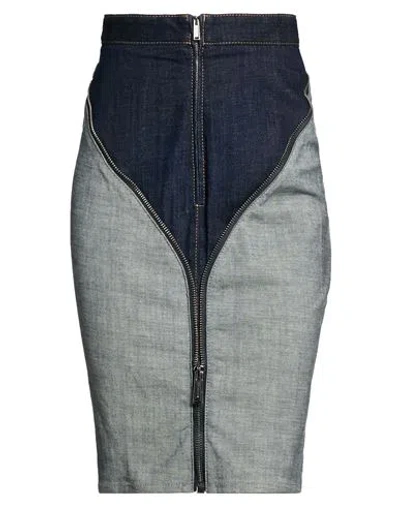 Dsquared2 Woman Denim Skirt Blue Size 10 Cotton, Elastane