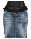 Dsquared2 Woman Denim Skirt Blue Size 8 Cotton, Elastane, Polyester In Blue